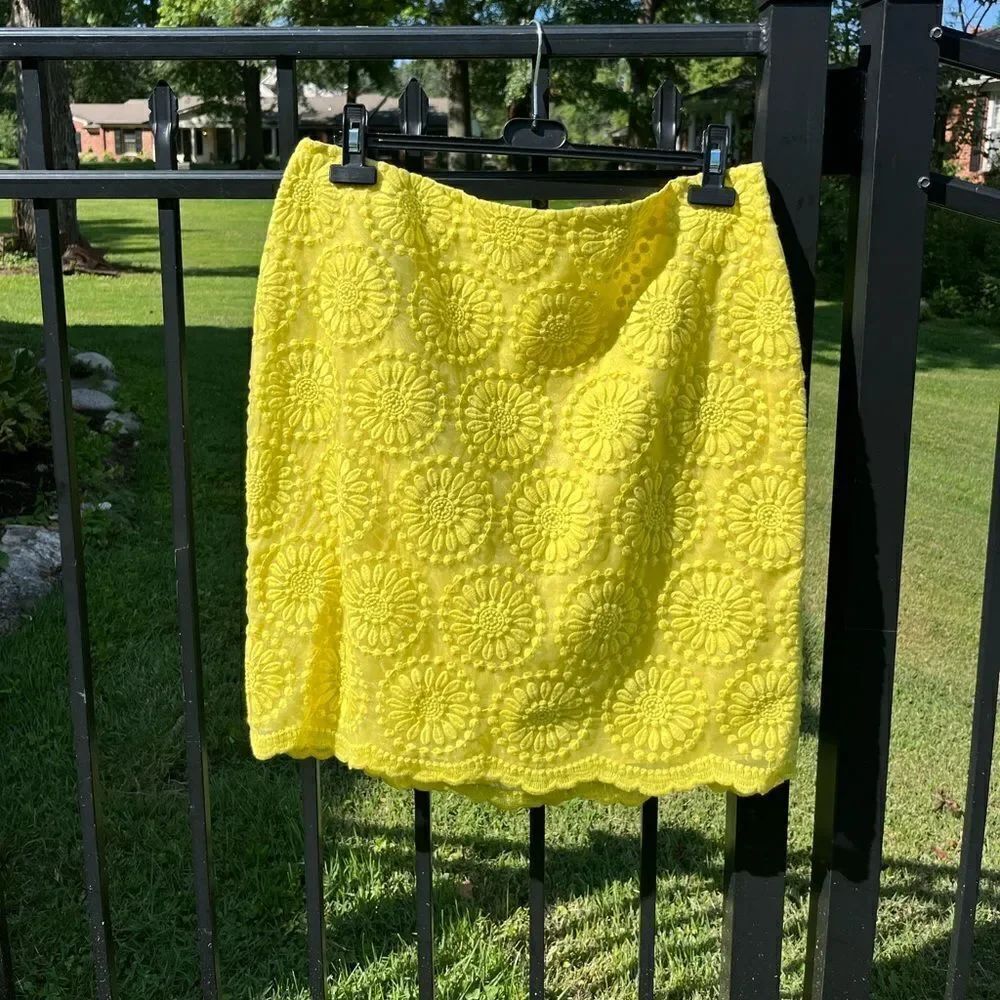 Boden Floral Embroidered Lace Skirt NWT